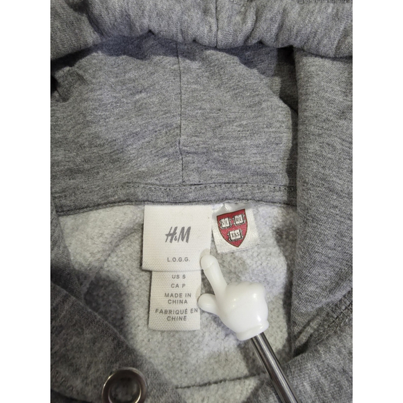 Vintage 80s Style Harvard University Grey Hoodie Pullover Size Small - Picture 3 of 8